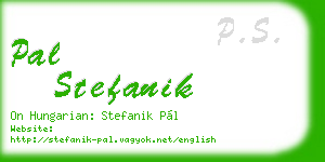 pal stefanik business card